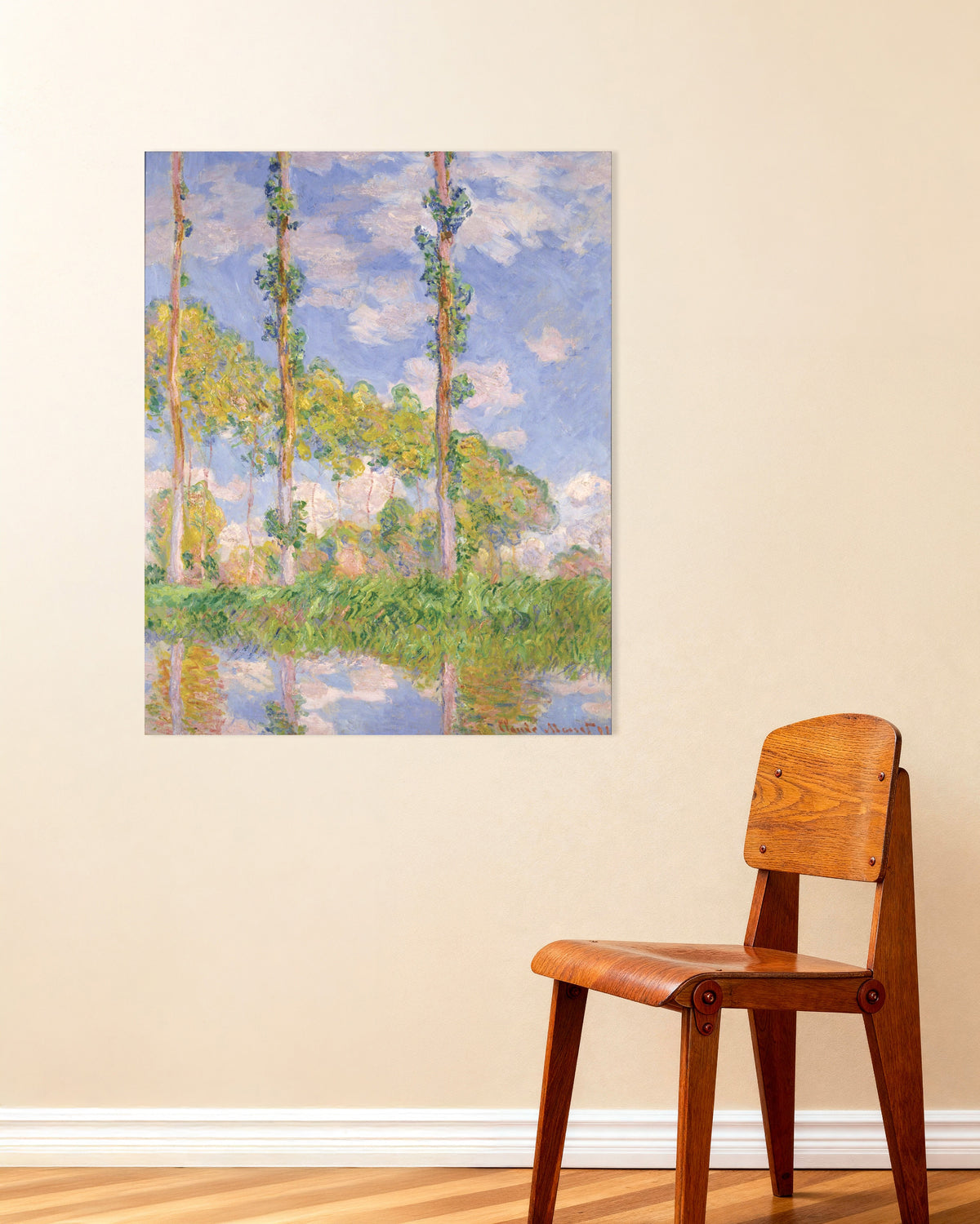 Plakat Topole w słońcu (1891), Claude Monet