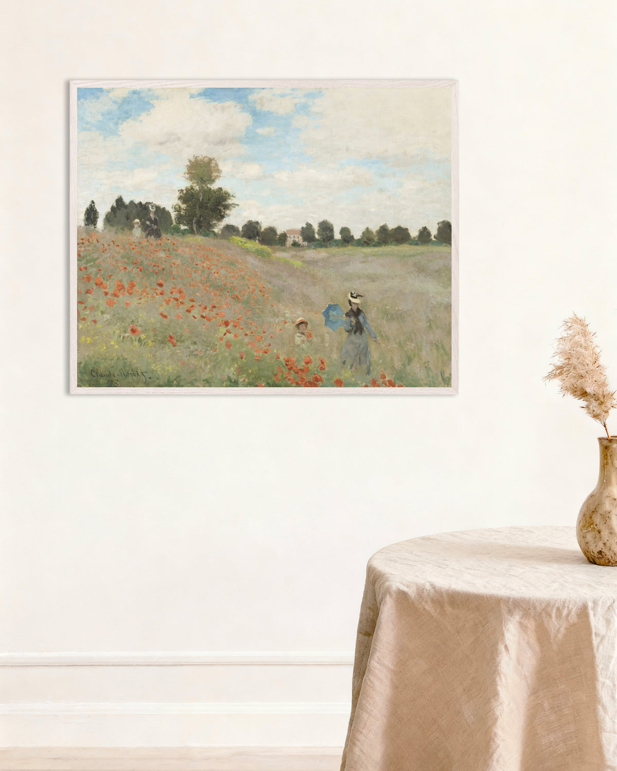 Plakat Maki (1873), Claude Monet, w białej drewnianej ramie