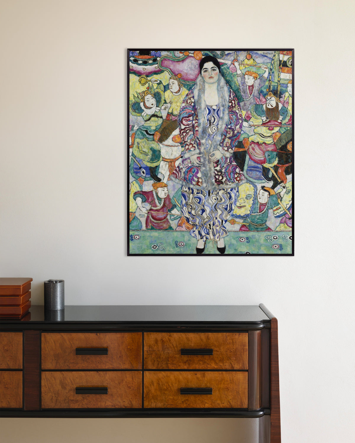 Plakat przedstawiający Portret Friederike Marii Beer (1916), Gustav Klimt, w metalowej ramie