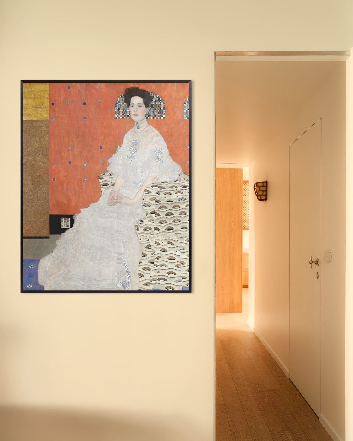 Plakat Portret Fritzy Riedler (1906), Gustav Klimt, w metalowej ramie