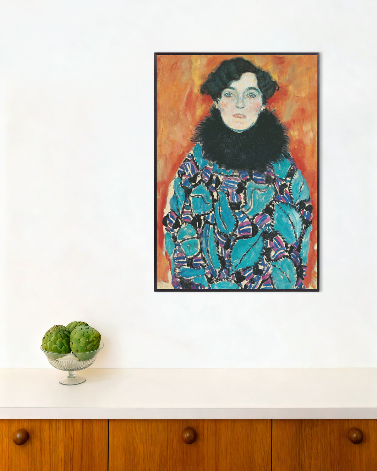 Plakat Portret Johanny Staude (1917), Gustav Klimt, w metalowej ramie