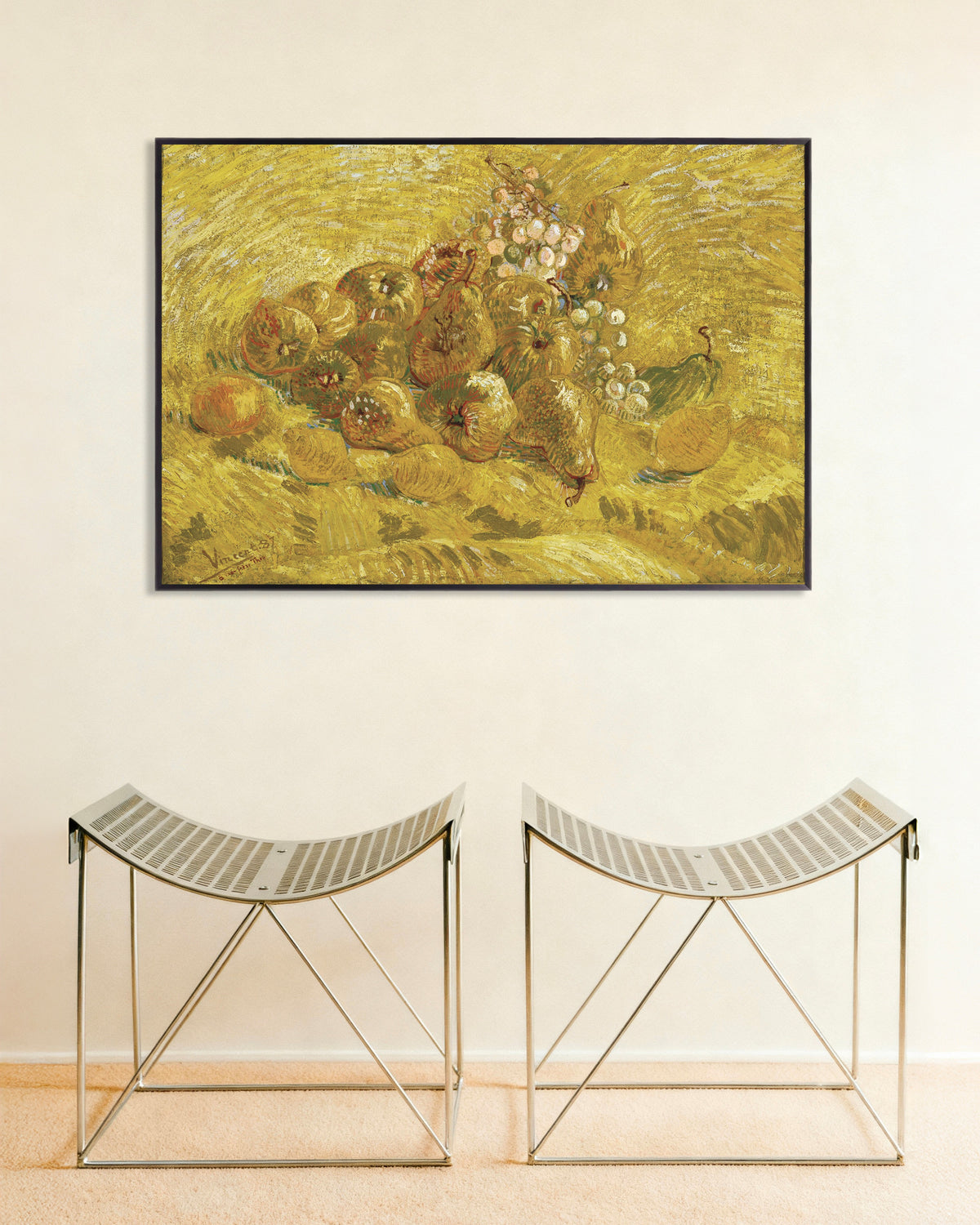 Plakat „Pigwy, cytryny, gruszki i winogrona (1887), Vincent van Gogh” w metalowej ramie