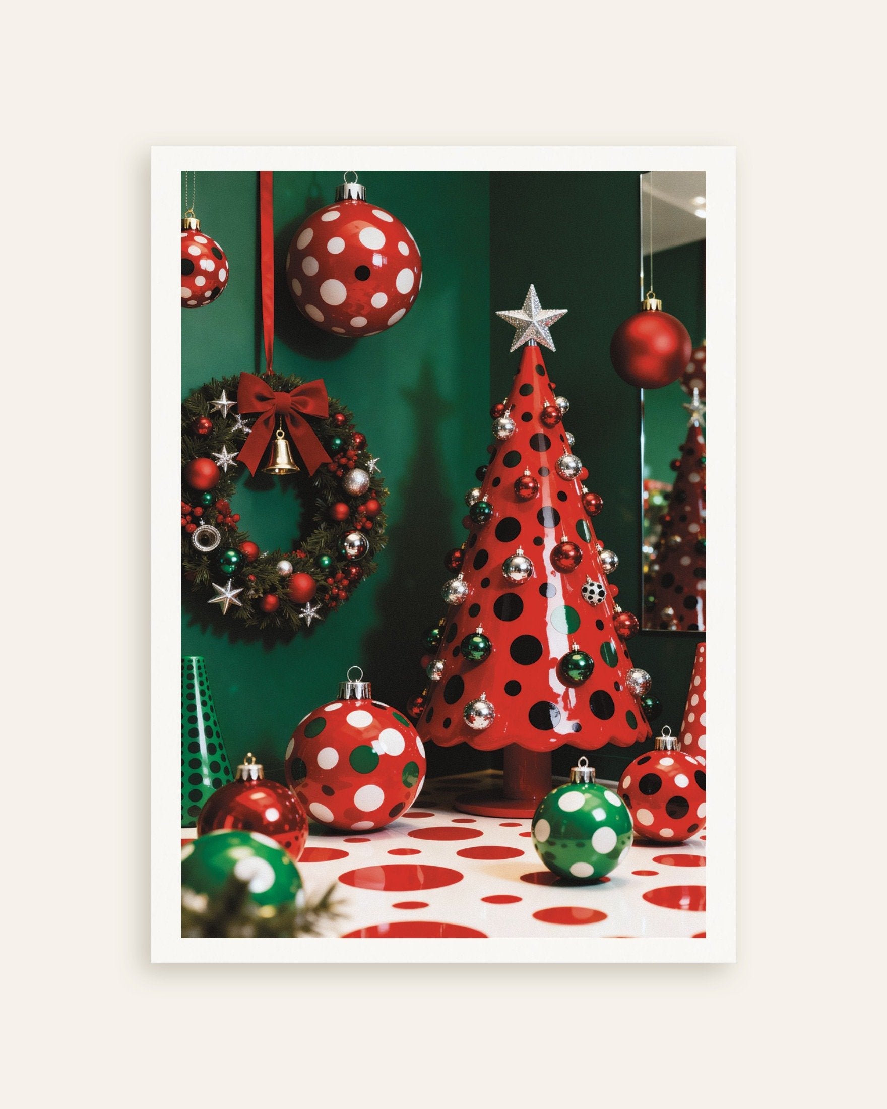 Poster of Red and green Christmas decor poster, thumbnail