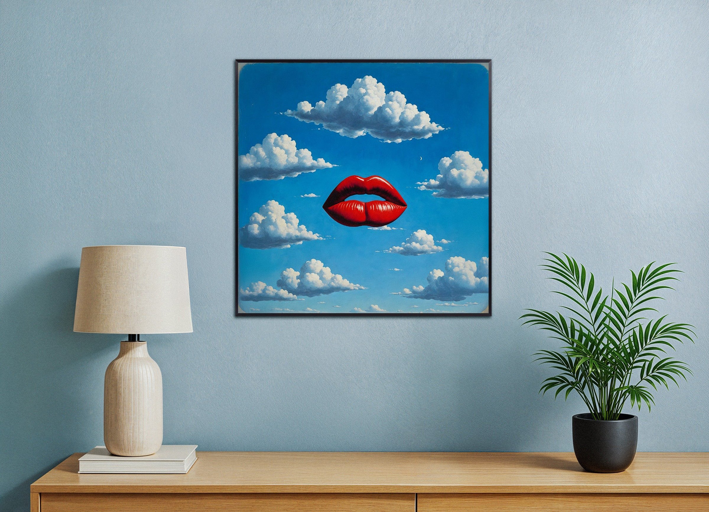 Plakat Czerwone Usta – Marzycielski Surrealizm Sztuki