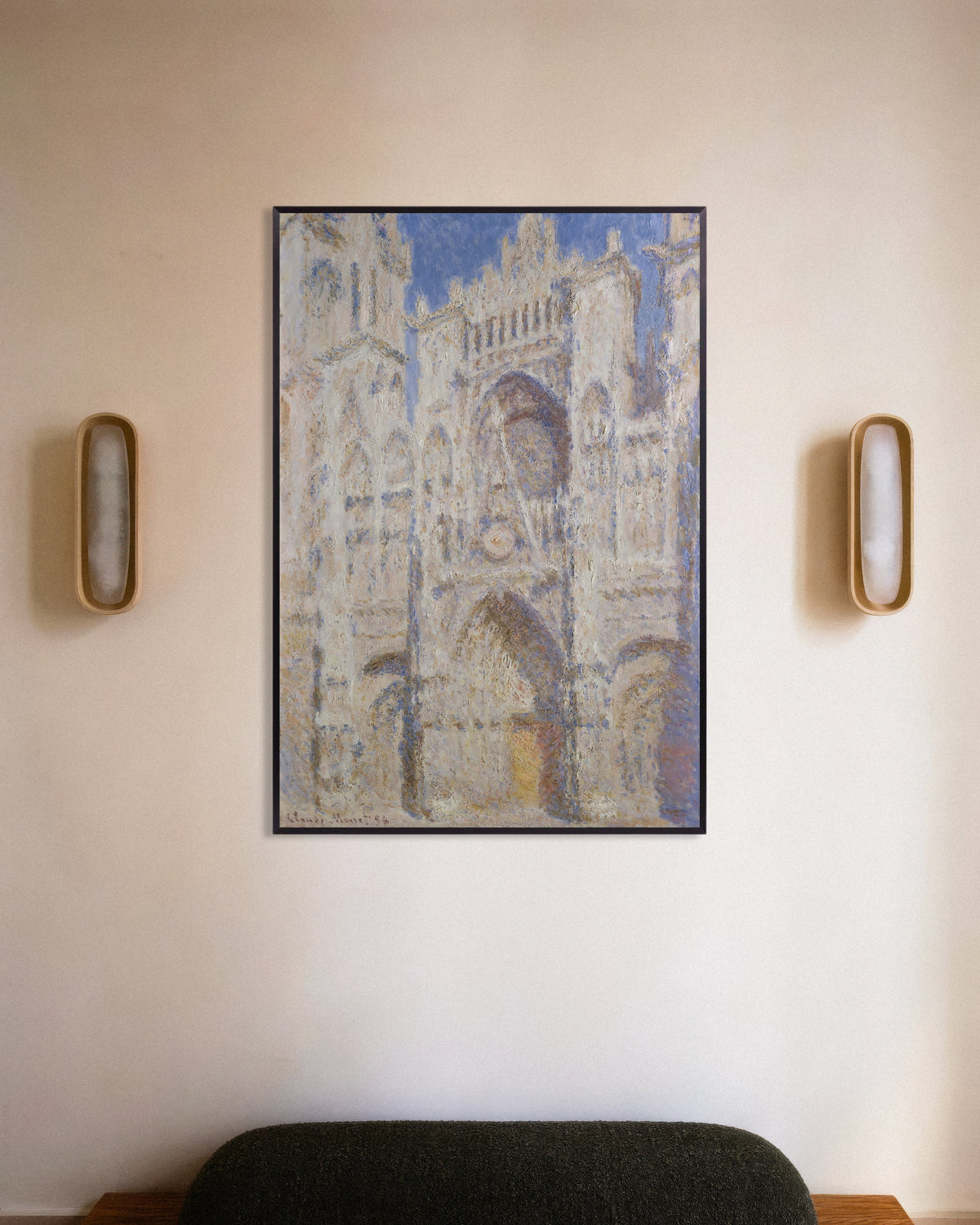 Plakat Katedra w Rouen, portal w pełnym słońcu (1894), Claude Monet, w metalowej ramie