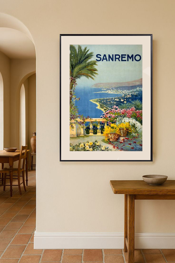 Plakat Sanremo, vintage