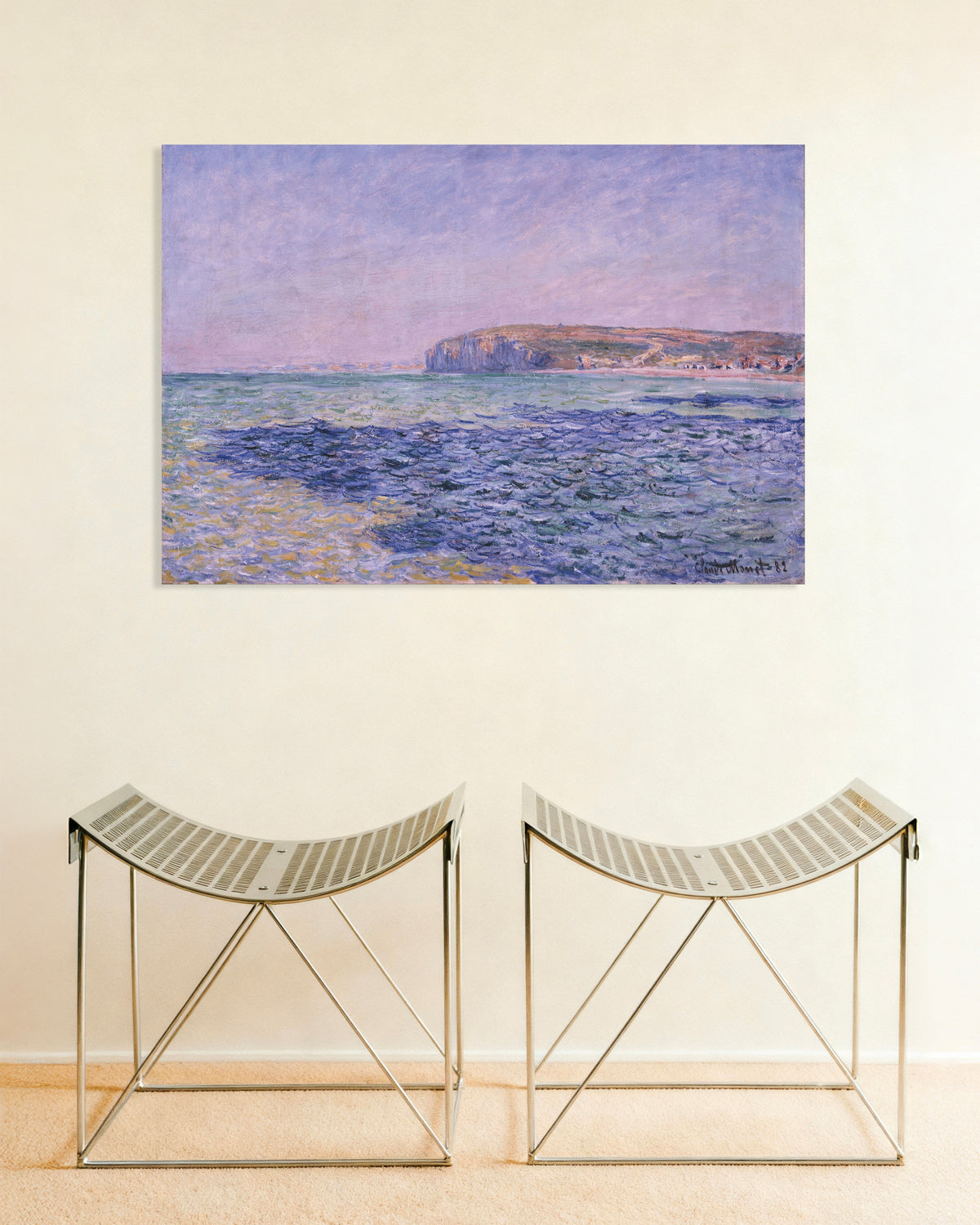 Plakat Cienie na morzu, klify w Pourville (1882), Claude Monet