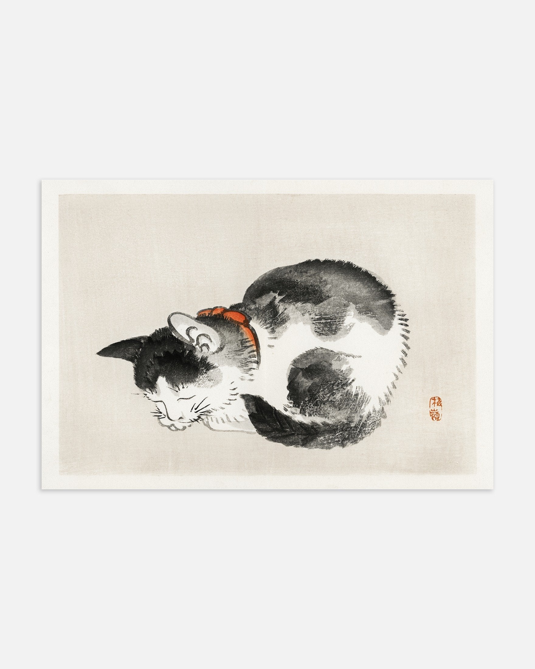 Poster of Sleeping cat, Kōno Bairei, thumbnail