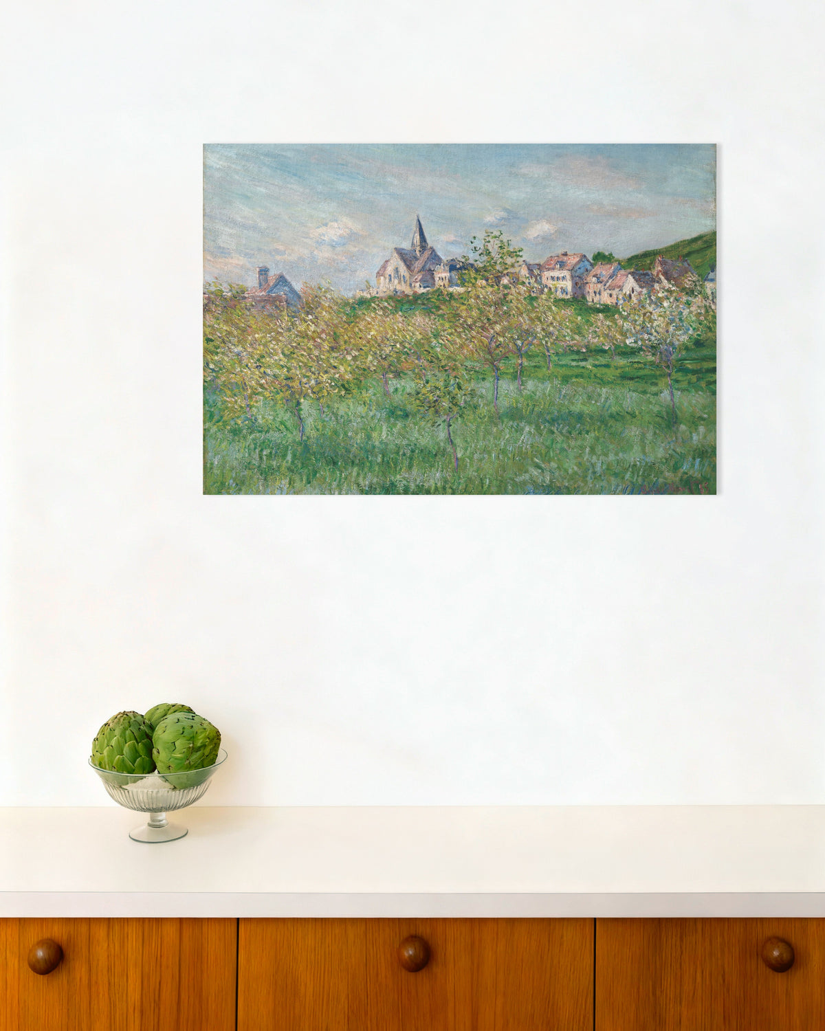 Plakat Wiosna w Giverny, popołudnie (1885), Claude Monet