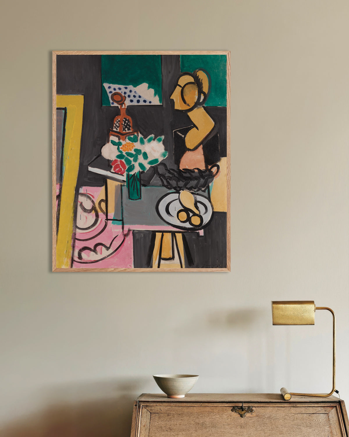 Plakat „Martwa natura z tykwami (1916), Henri Matisse” w ramie z naturalnego drewna