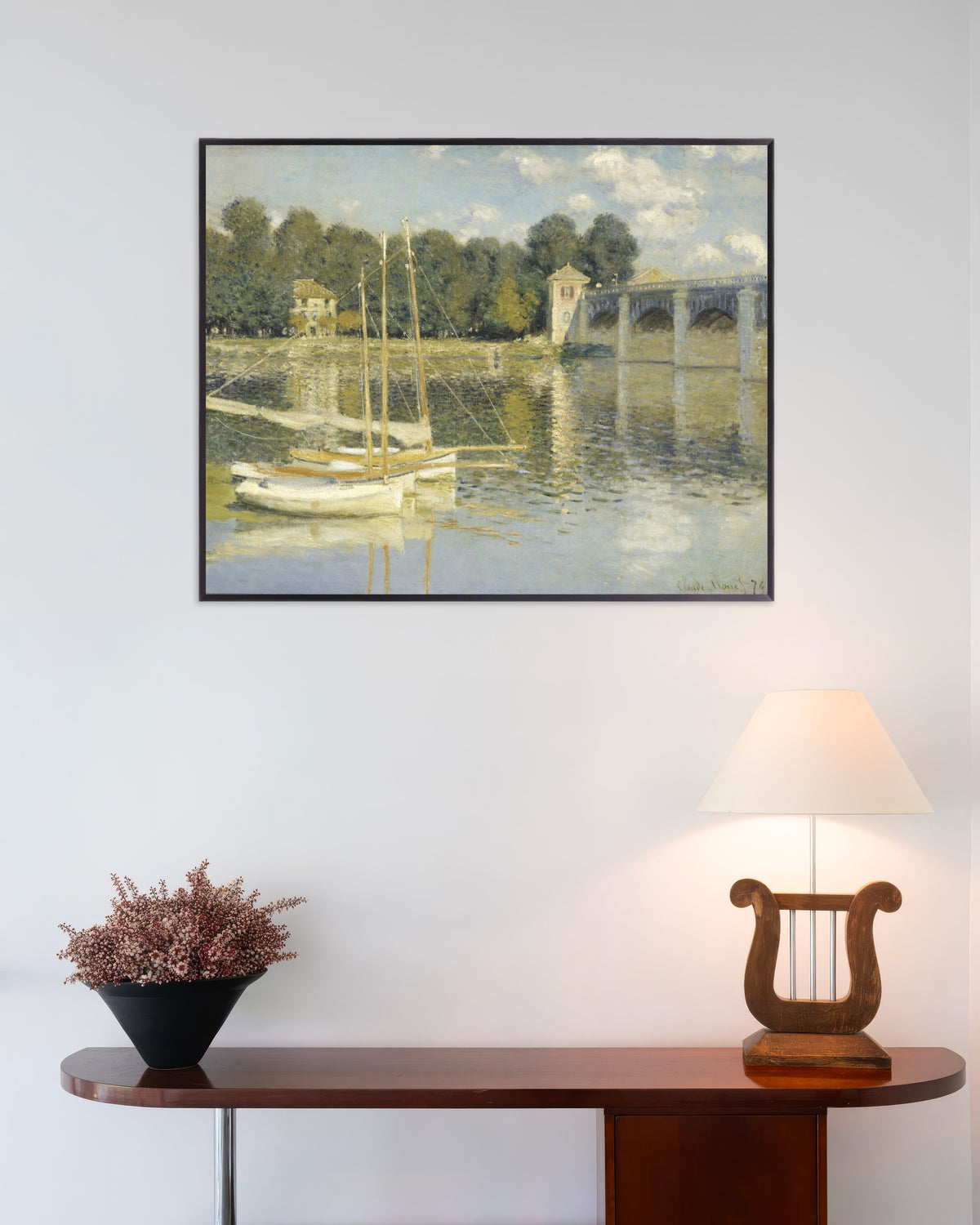 Plakat Most w Argenteuil (1874), Claude Monet, w metalowej ramie