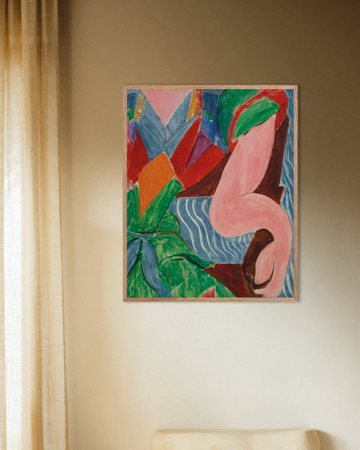Plakat „Ramię (1938), Henri Matisse” w ramie z naturalnego drewna