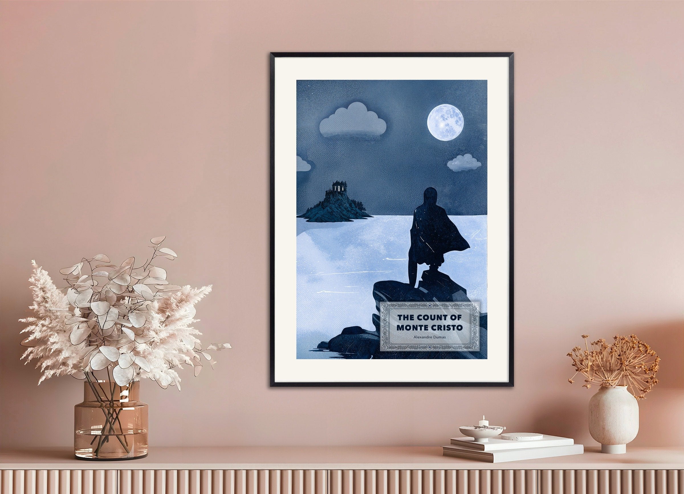 Poster of The Count of Monte Cristo Book Poster, with metal frame