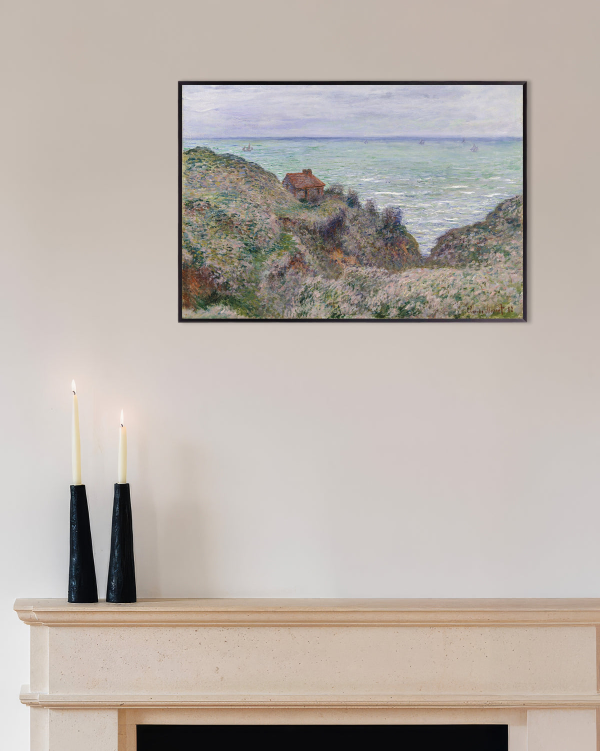 Plakat Chata celnika (1882), Claude Monet, w metalowej ramie