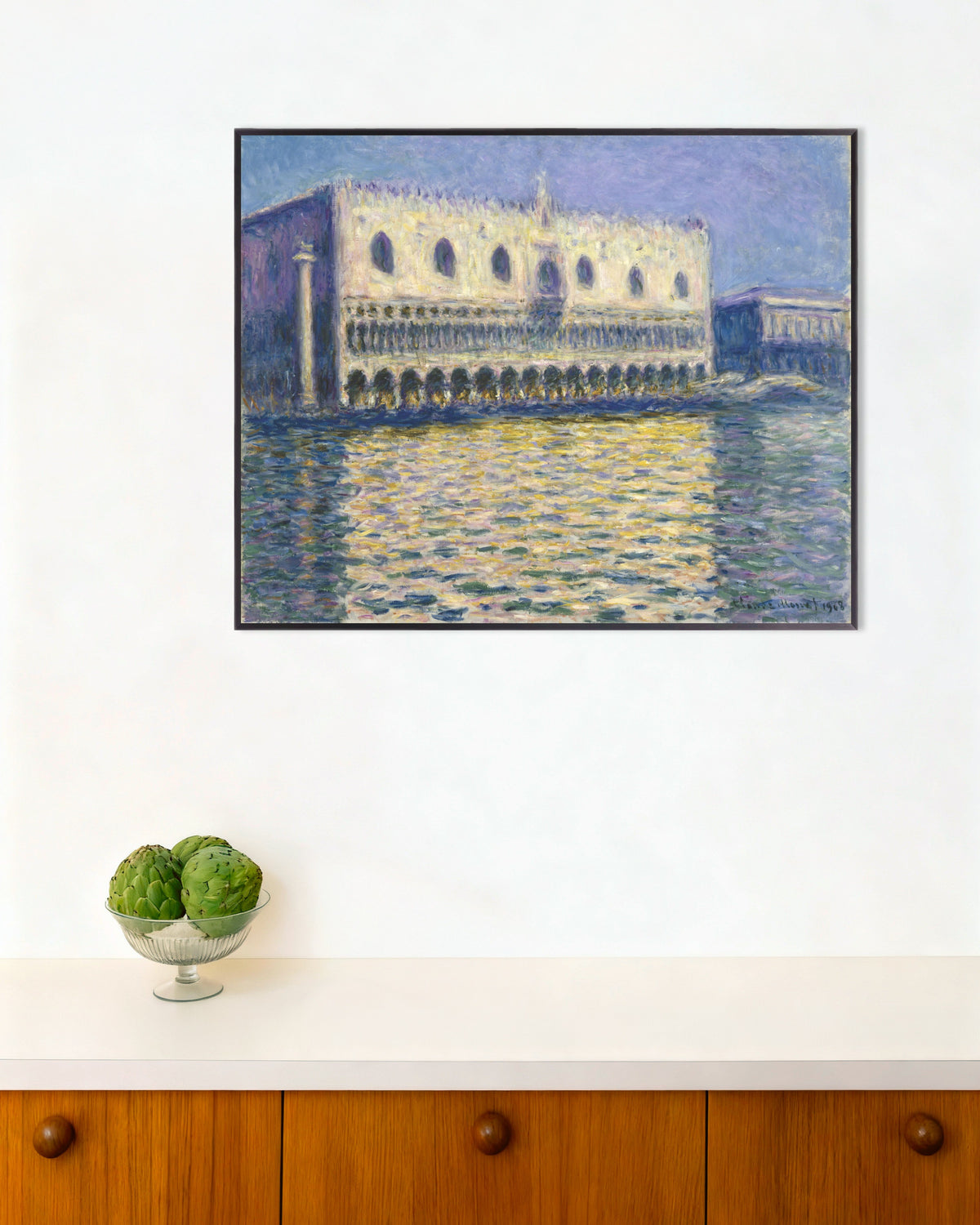 Plakat Pałac Dożów (1908), Claude Monet, w metalowej ramie
