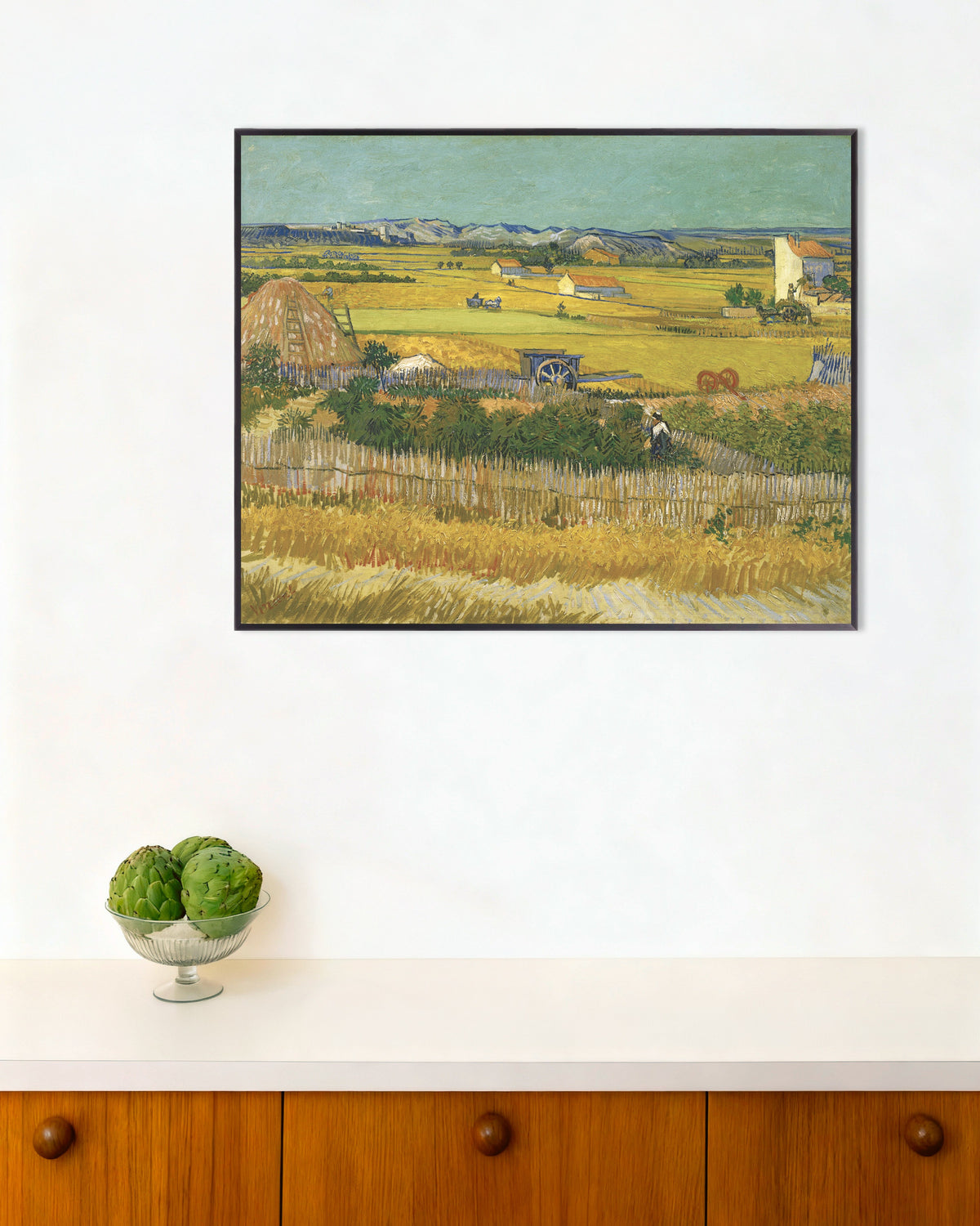 Plakat „Żniwa (1888), Vincent van Gogh” w metalowej ramie