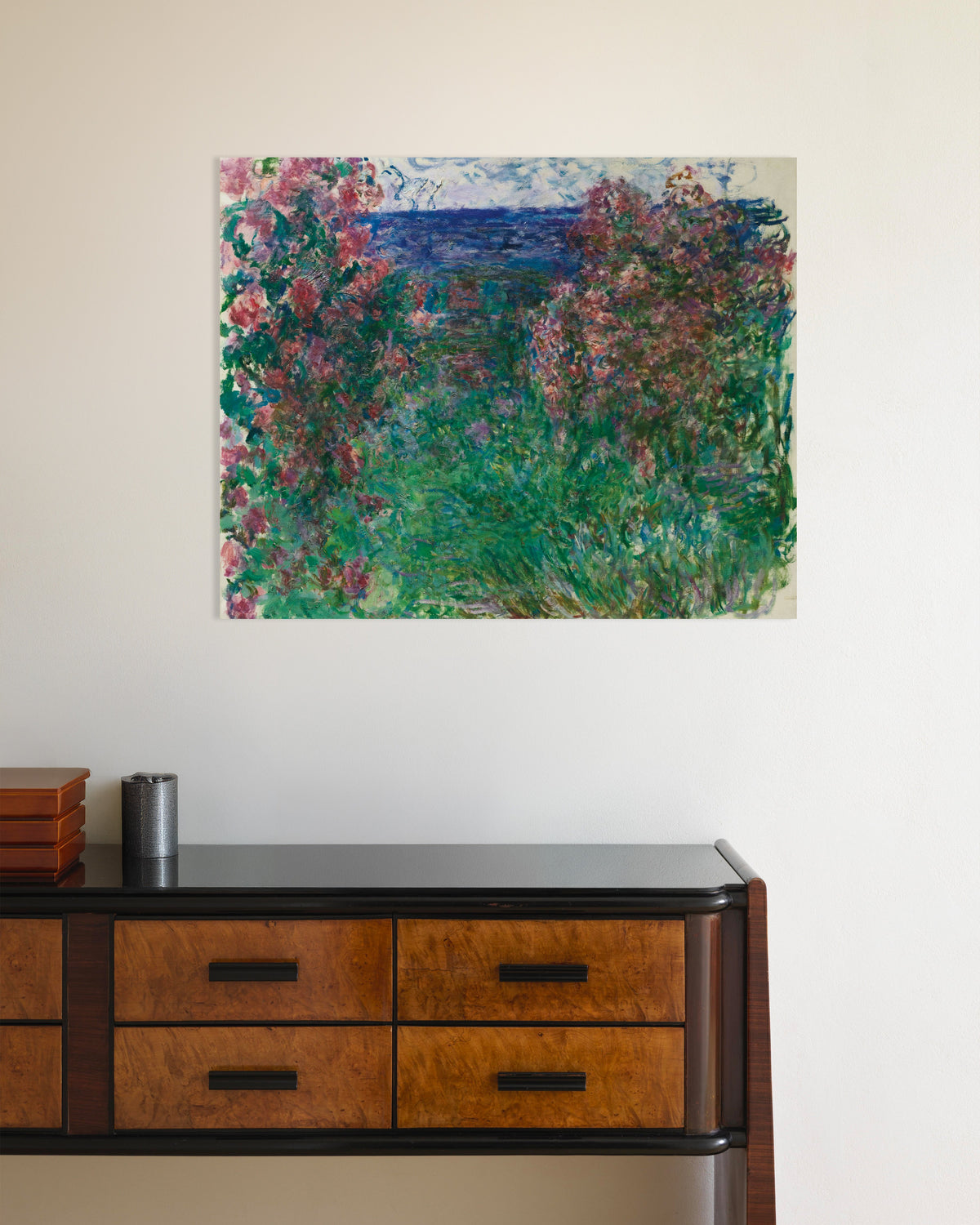 Plakat Dom wśród róż (ok. 1925), Claude Monet