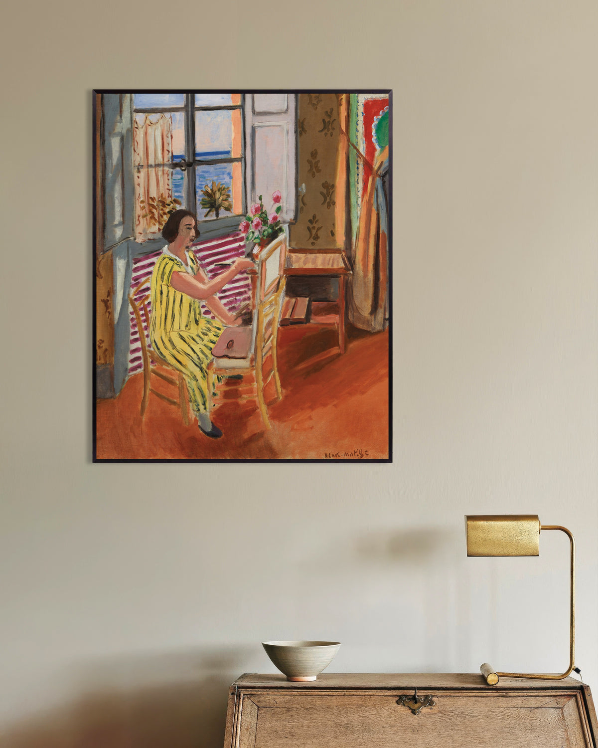 Plakat „Poranna sesja (1924), Henri Matisse” w metalowej ramie