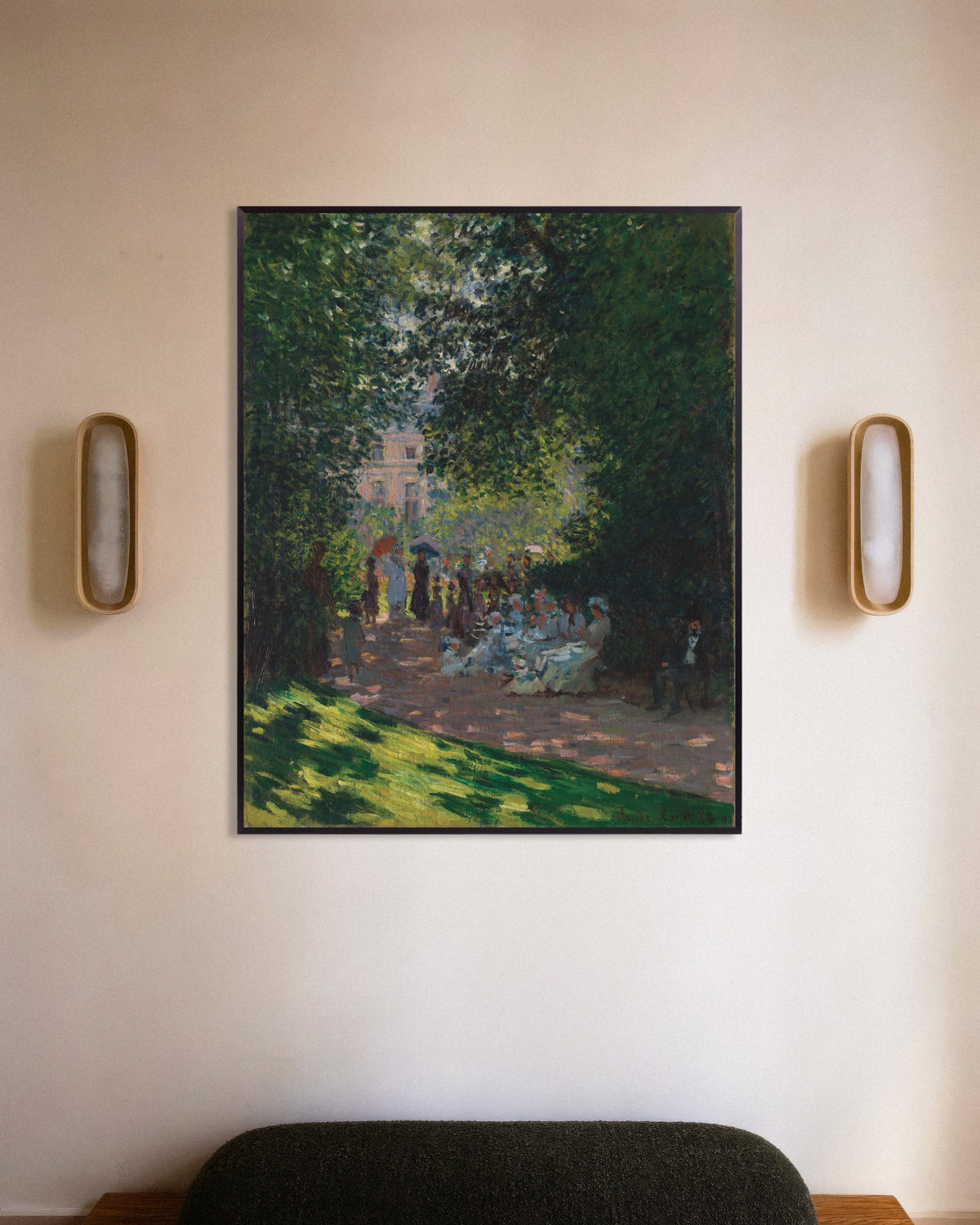 Plakat Park Monceau (1878), Claude Monet, w metalowej ramie