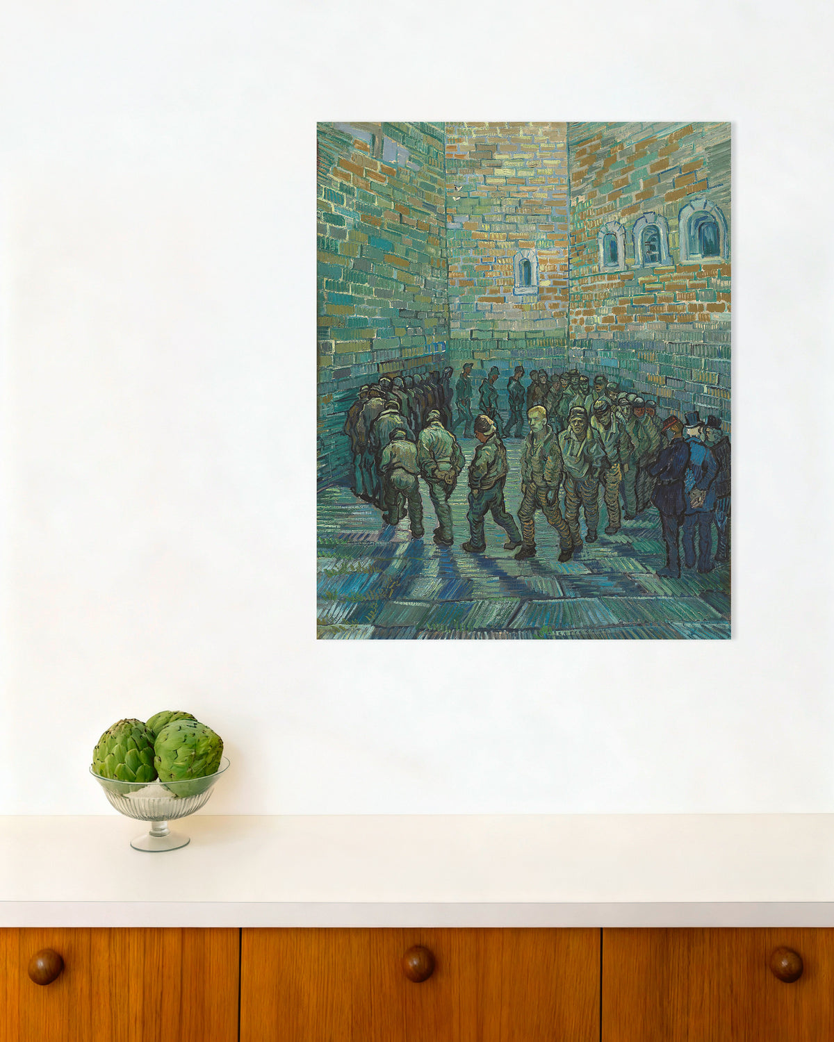 Plakat „Dziedziniec więzienny, według Dorégo (1890), Vincent van Gogh”