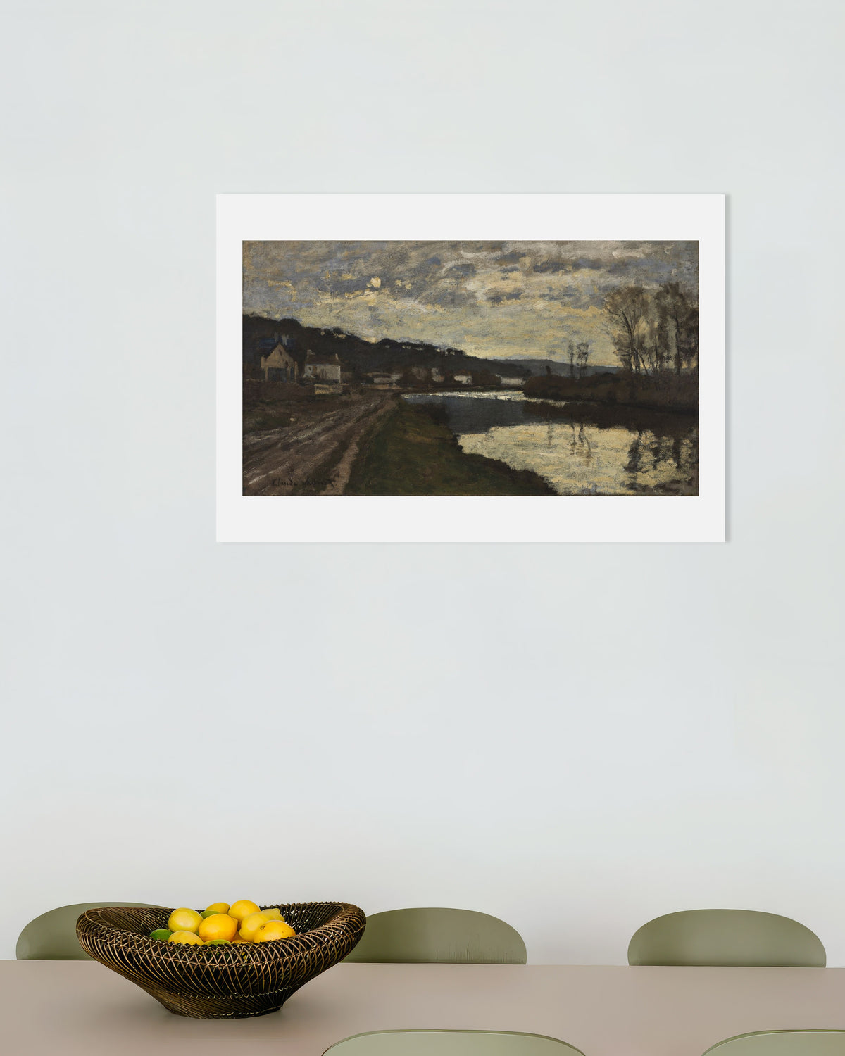 Plakat Sekwana w Bougival (1870), Claude Monet