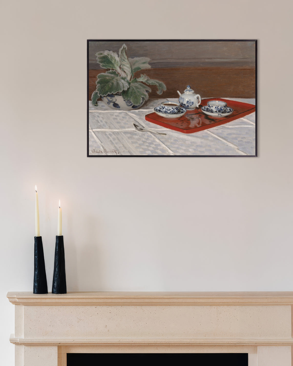 Plakat Serwis do herbaty (1872), Claude Monet, w metalowej ramie
