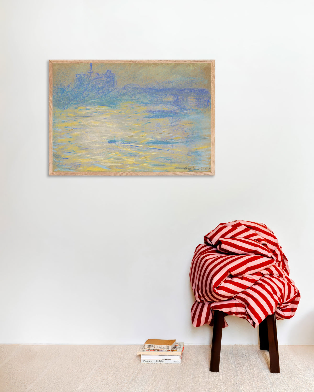 Plakat Tamiza (1901), Claude Monet, w ramie z naturalnego drewna