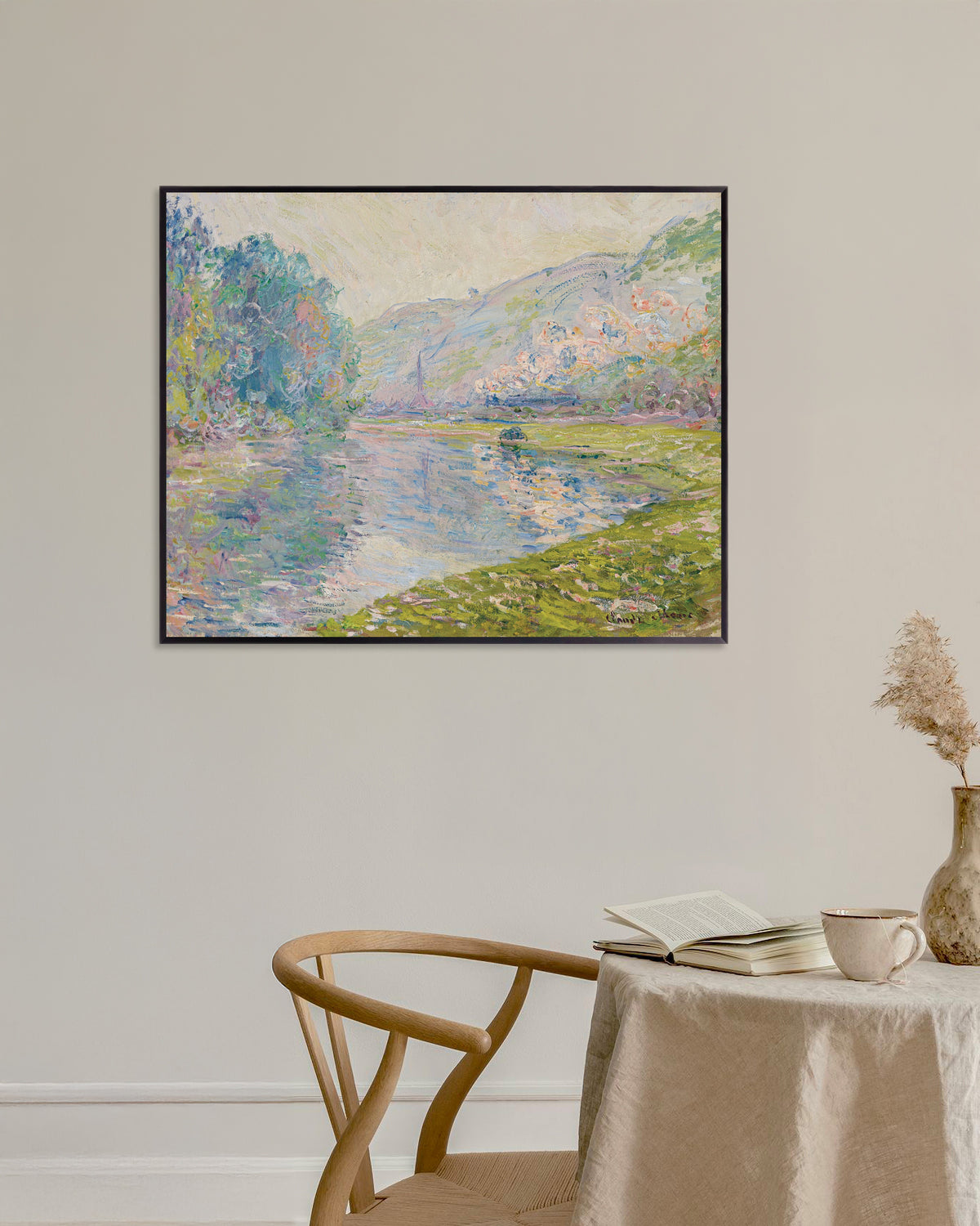 Plakat Pociąg w Jeufosse (1884), Claude Monet, w metalowej ramie