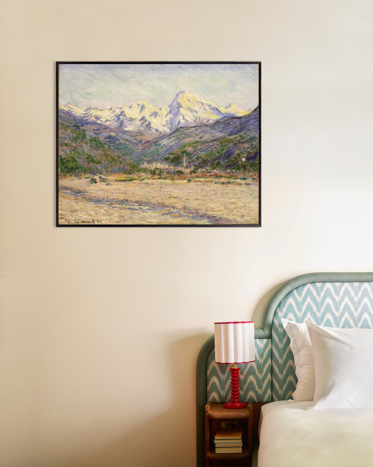 Plakat Dolina Nervii (1884), Claude Monet, w metalowej ramie