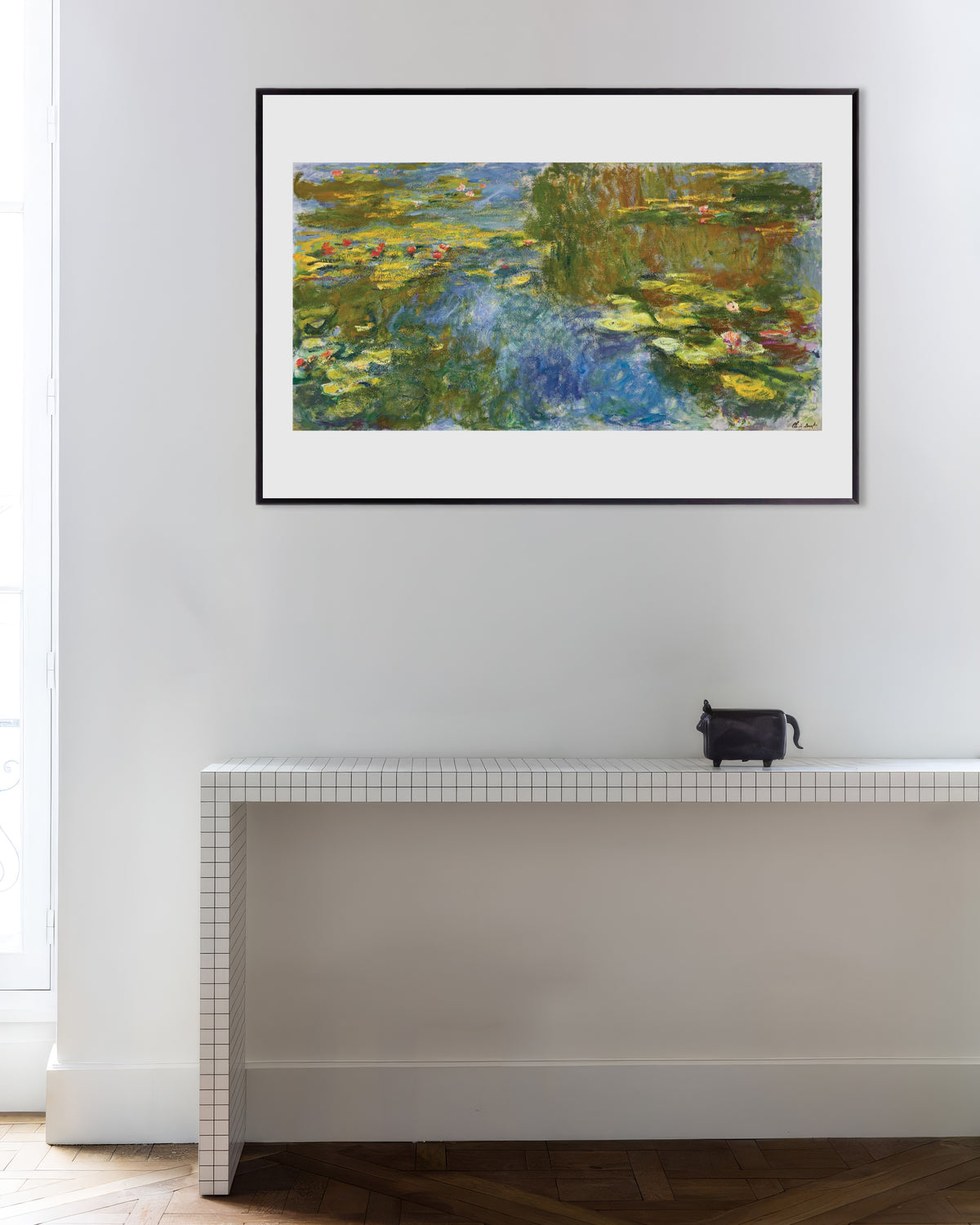 Plakat Staw z nenufarami (ok. 1917–1919), Claude Monet, w metalowej ramie