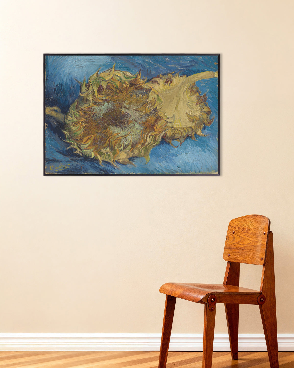 Plakat „Dwa ścięte słoneczniki (1887), Vincent van Gogh” w metalowej ramie