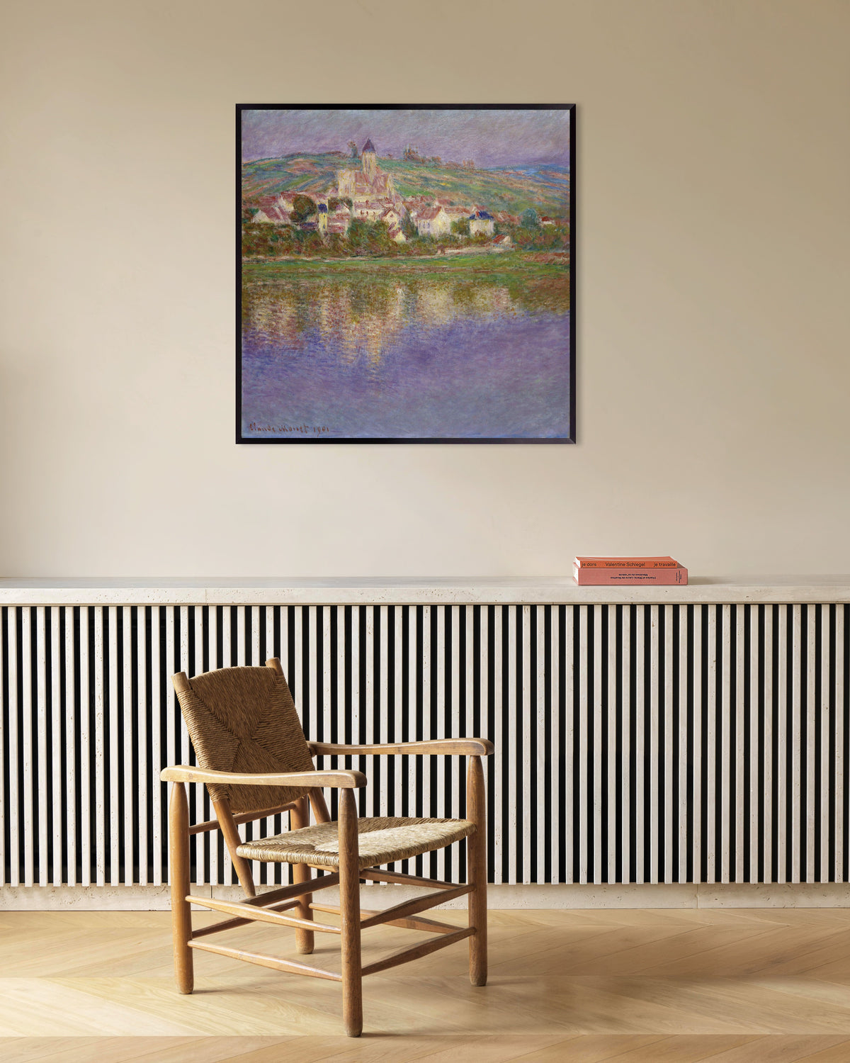 Plakat Vétheuil (1901), Claude Monet, w metalowej ramie