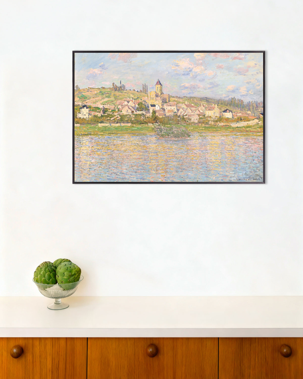 Plakat Vétheuil, Claude Monet, w metalowej ramie