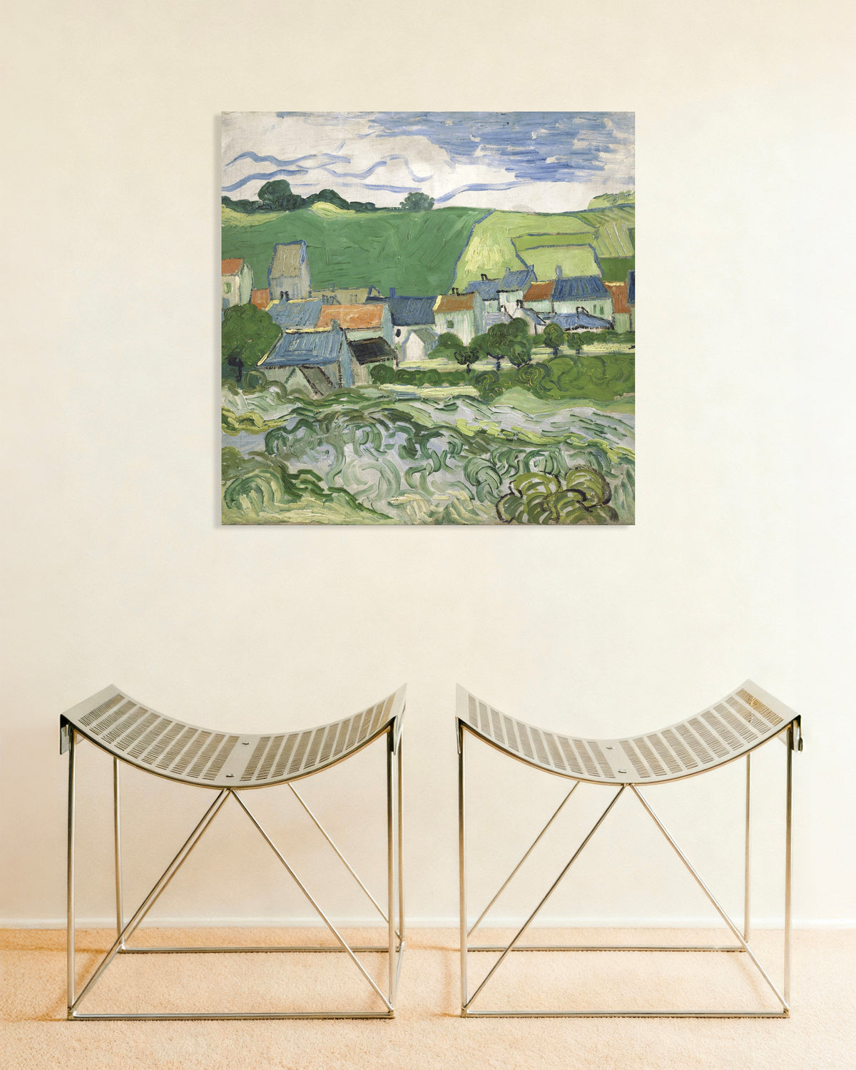 Plakat „Widok na Auvers (1890), Vincent van Gogh”