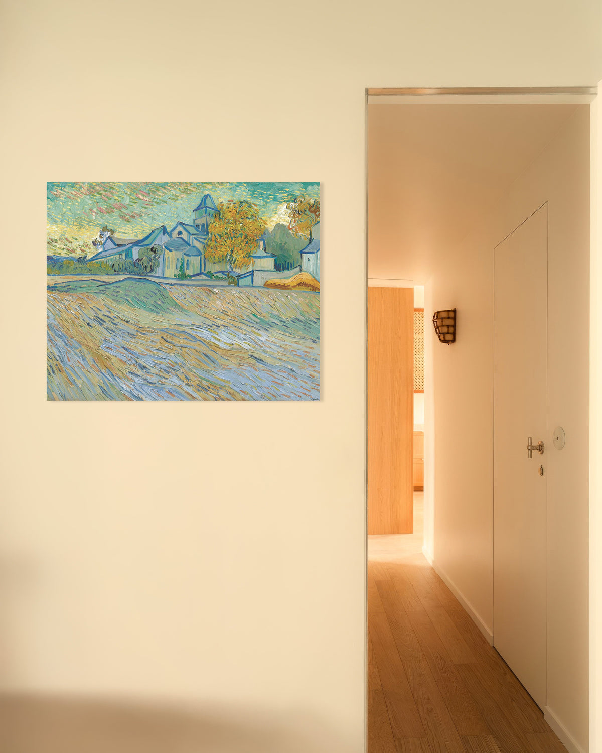 Plakat „Widok na zakład dla obłąkanych i kaplicę w Saint-Rémy (1889), Vincent van Gogh”