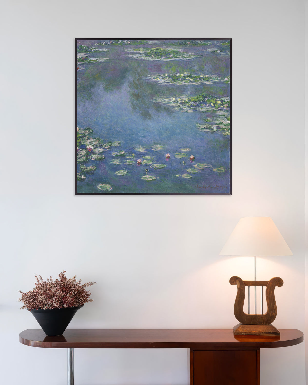 Plakat Nenufary (1906), Claude Monet, w metalowej ramie
