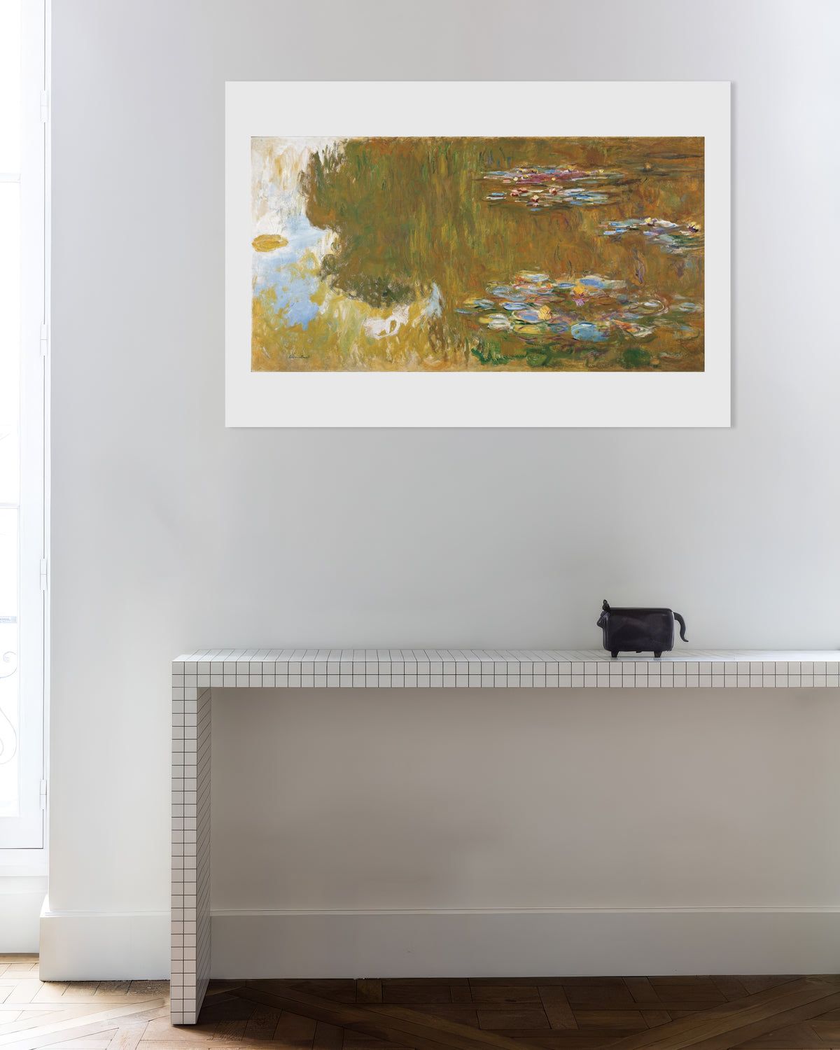 Plakat Staw z nenufarami i odbiciem wierzby (ok. 1917–1919), Claude Monet