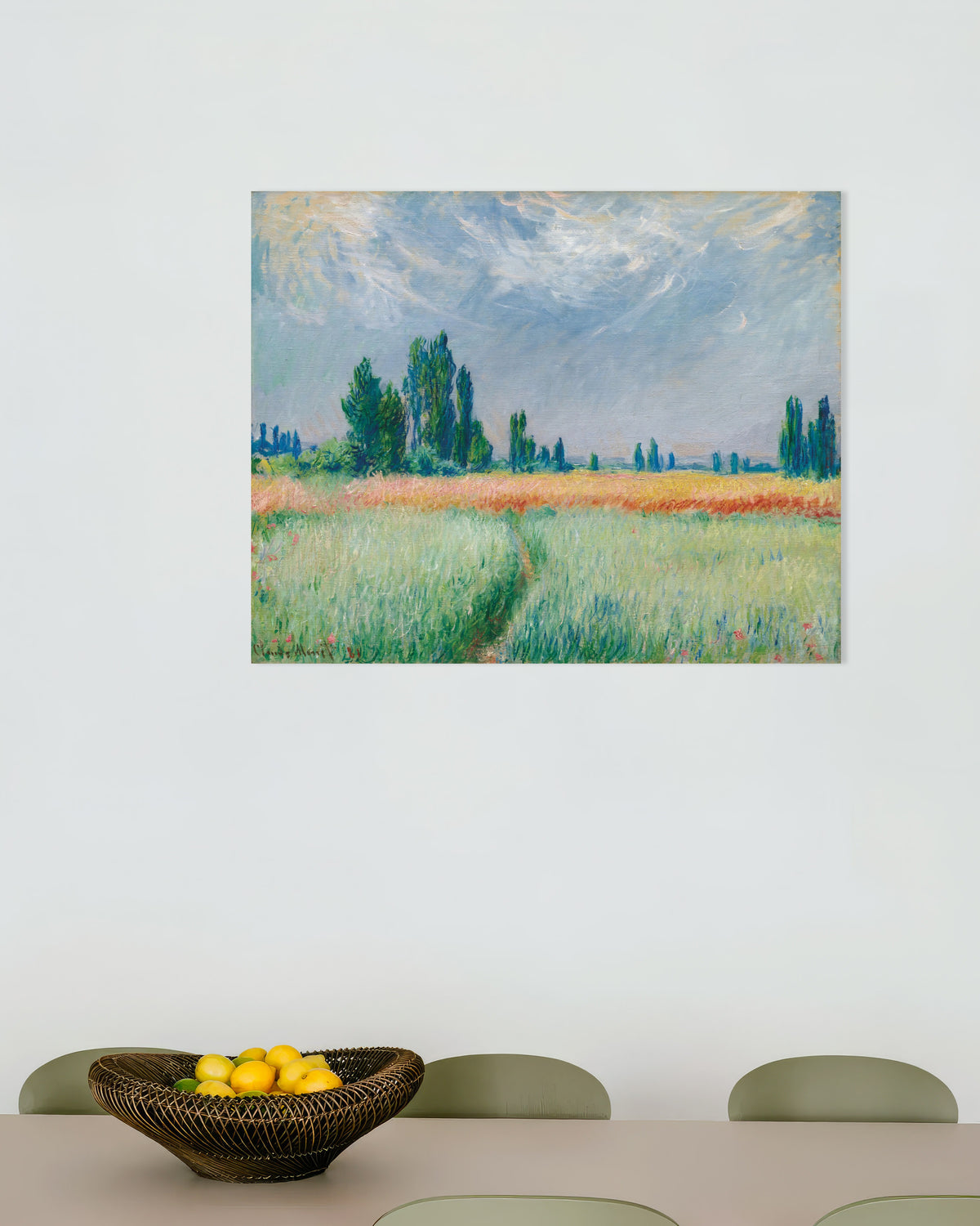 Plakat Pole pszenicy (1881), Claude Monet