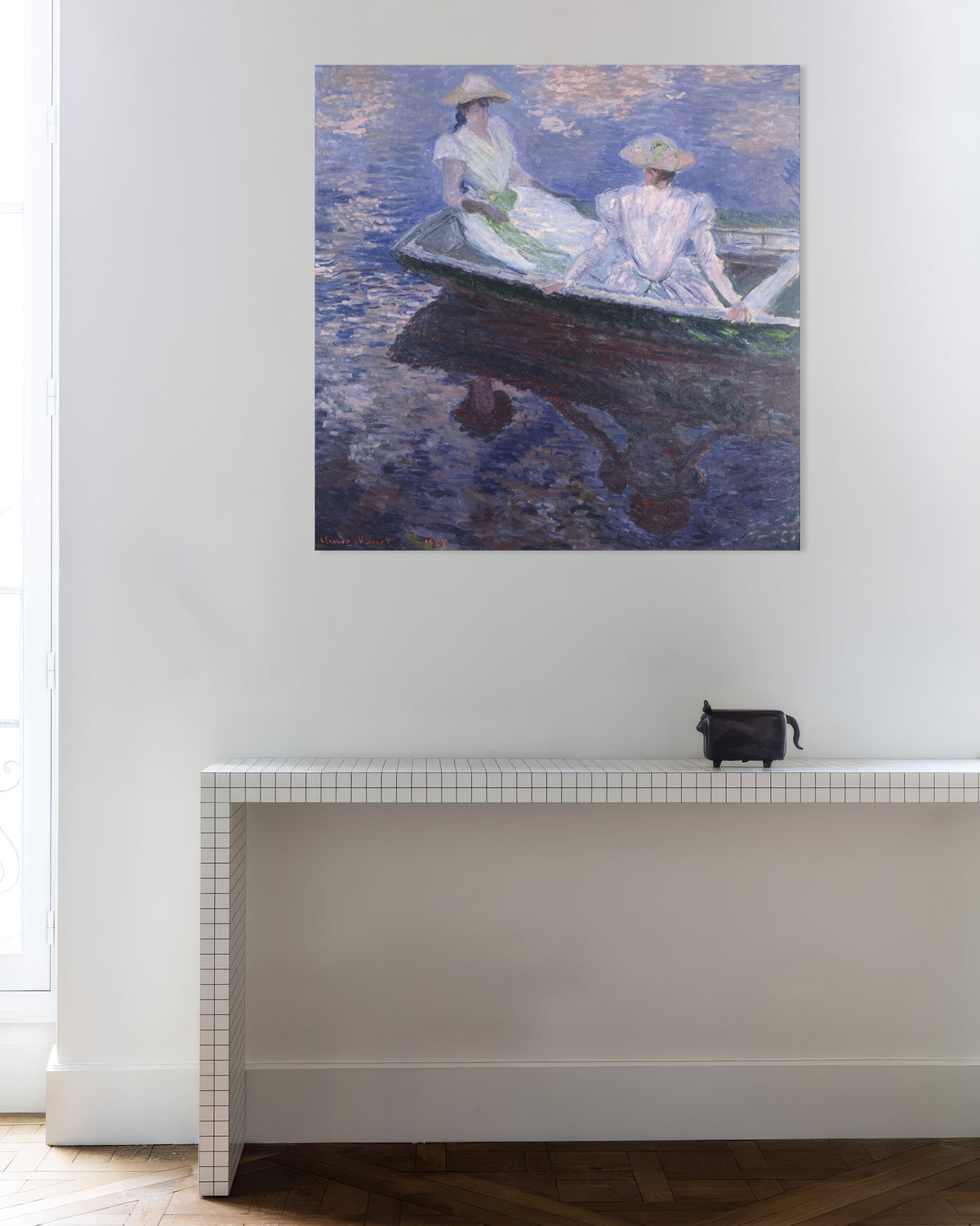 Plakat Dziewczęta w łodzi (1887), Claude Monet