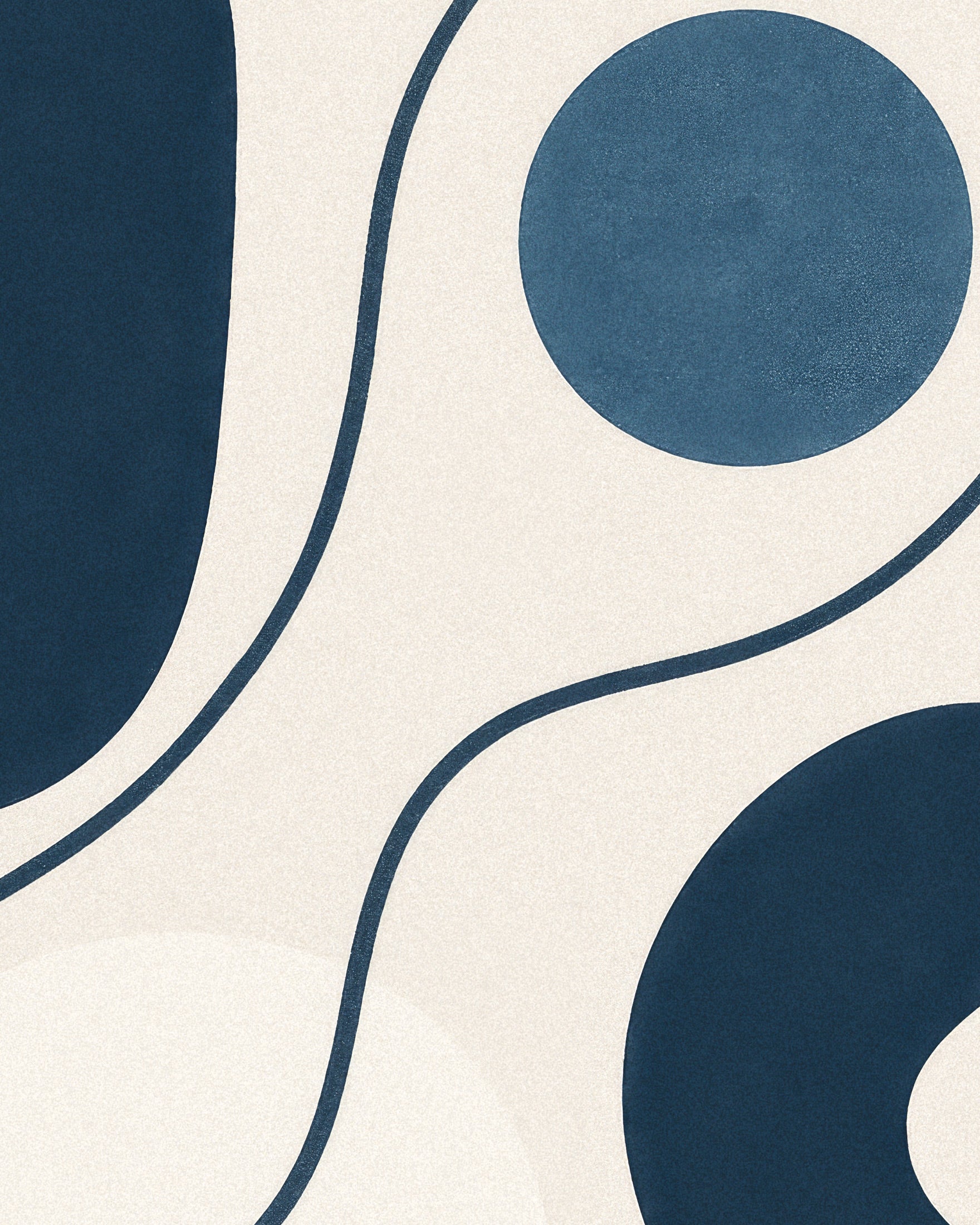 Inflections 01 – nowoczesna abstrakcyjna grafika liniowa w odcieniach niebieskiego Plakat