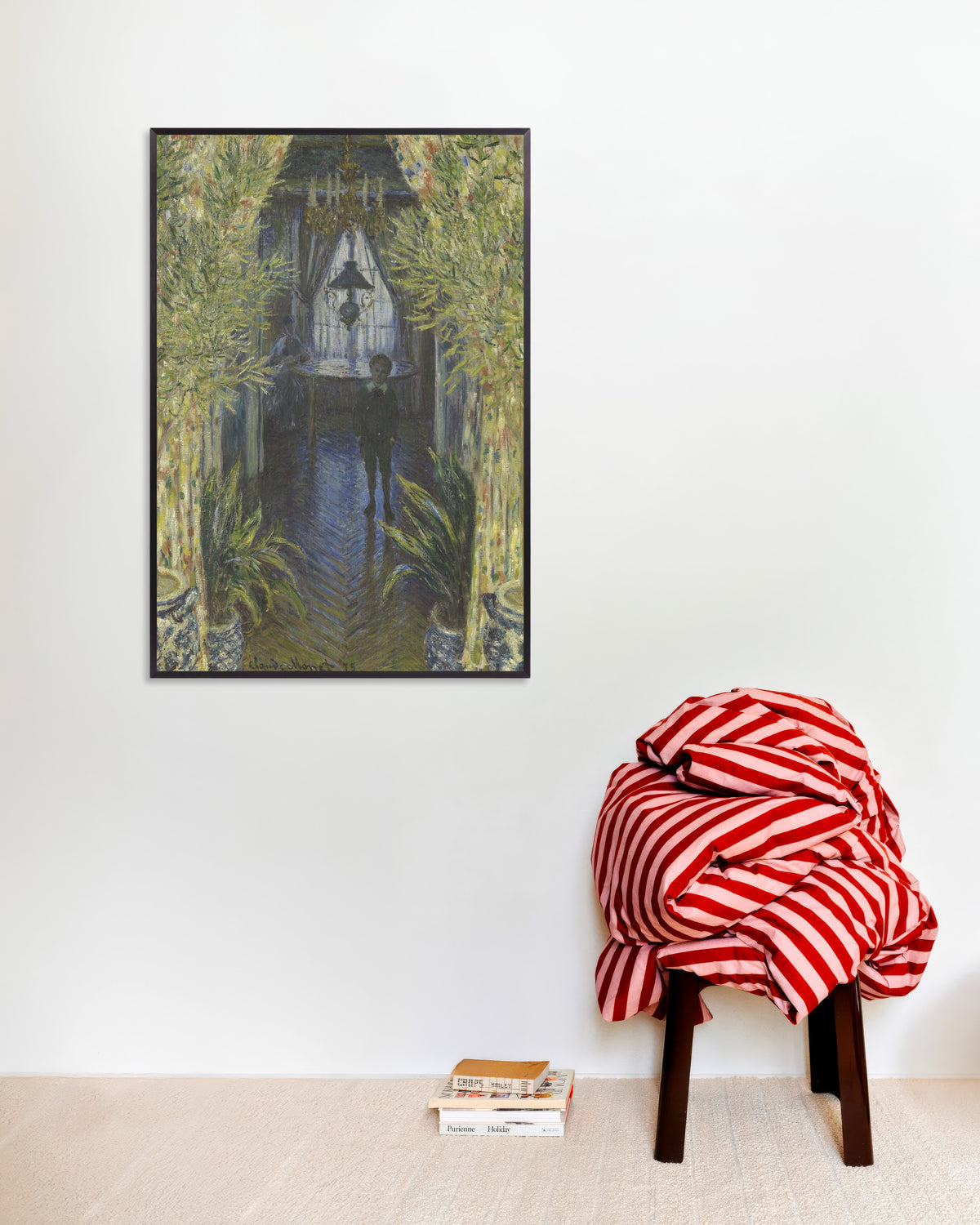 Plakat Zakątek mieszkania (1875), Claude Monet, w metalowej ramie
