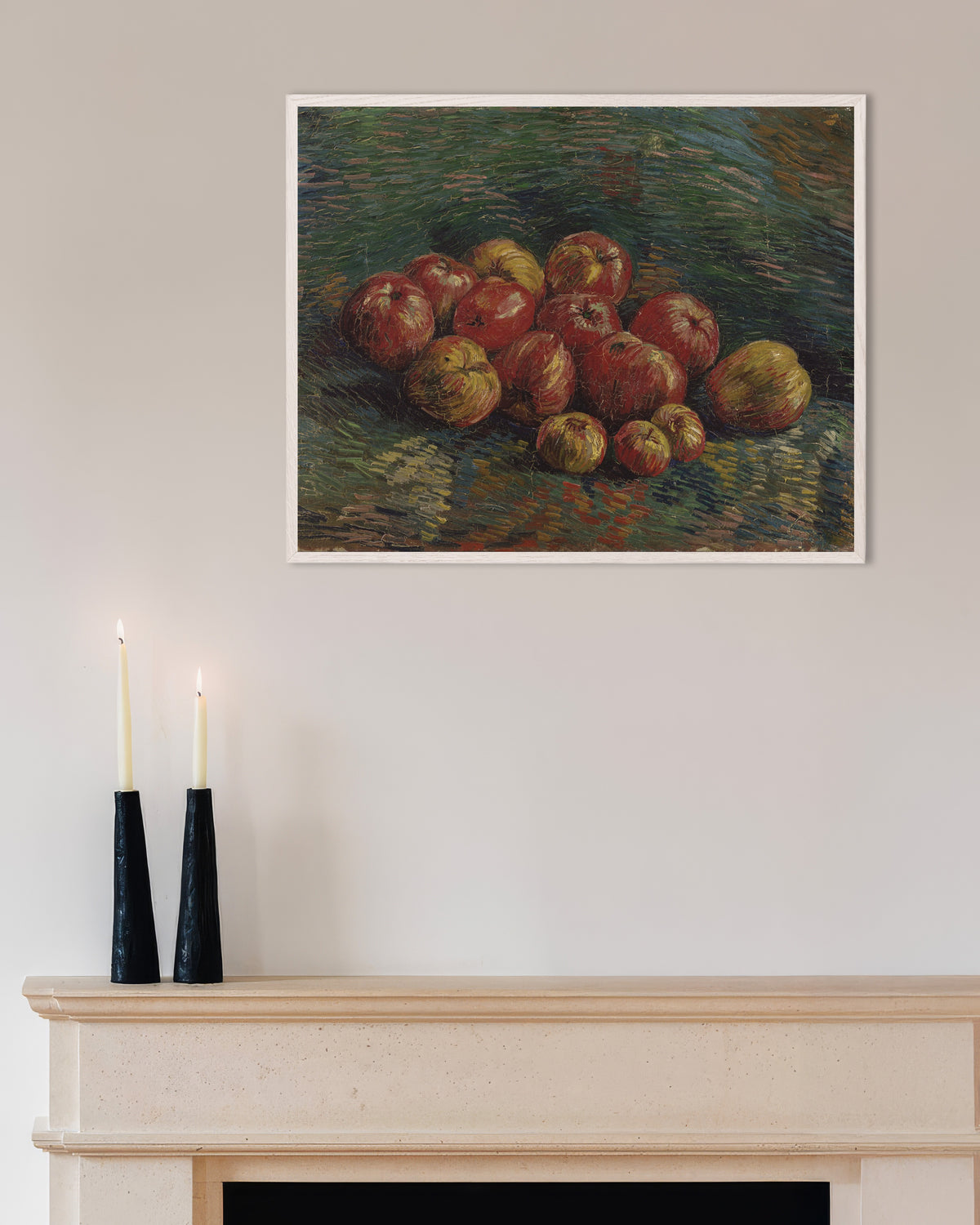 Plakat „Jabłka (1887) Vincenta van Gogha” w białej drewnianej ramie