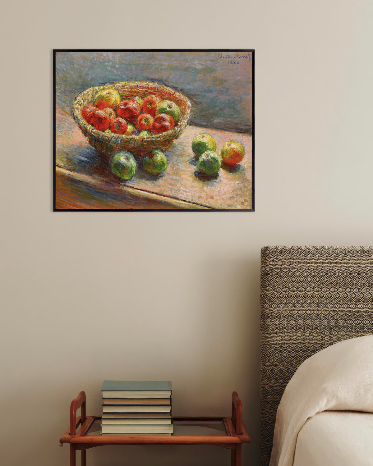 Plakat Kosz jabłek (1880), Claude Monet, w metalowej ramie