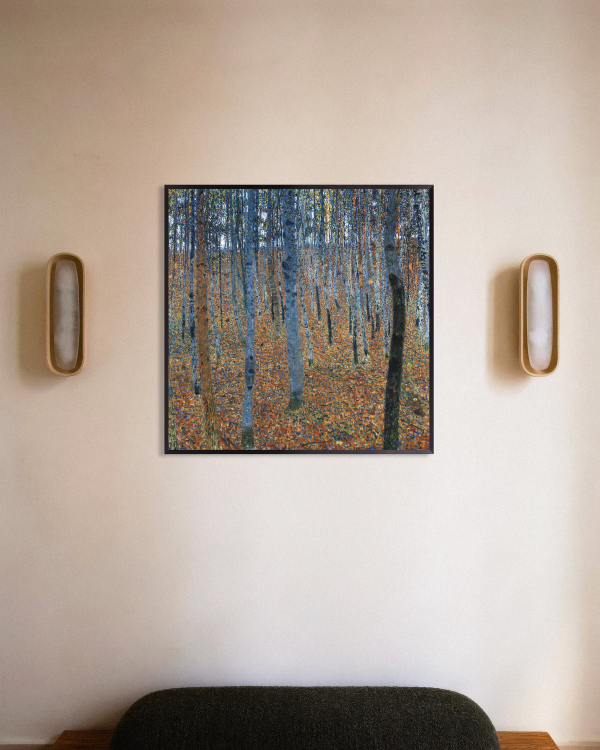 Plakat Las bukowy I (1902), Gustav Klimt, w metalowej ramie