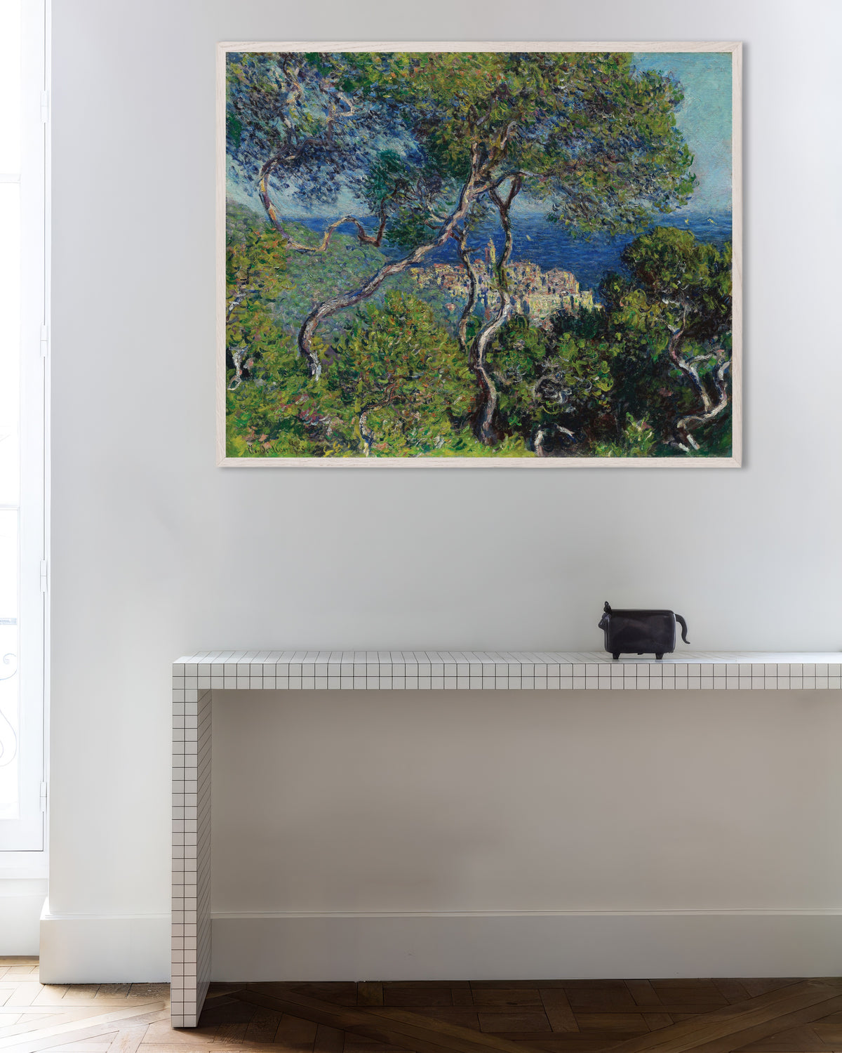 Plakat Bordighera (1884), Claude Monet, w białej drewnianej ramie