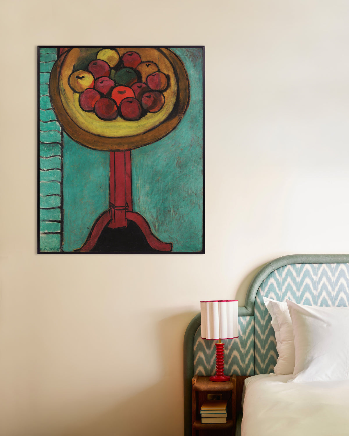Plakat „Miska jabłek na stole (1916), Henri Matisse” w metalowej ramie