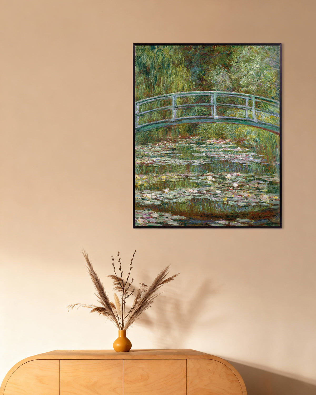 Plakat Most nad stawem z nenufarami (1899), Claude Monet, w metalowej ramie