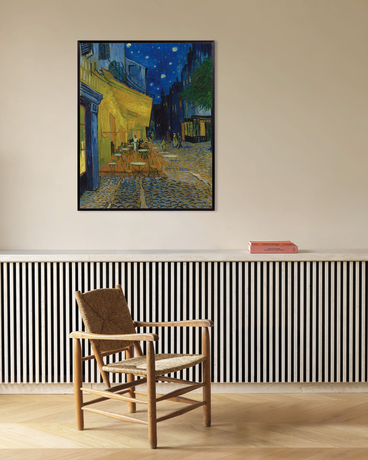 Plakat „Taras kawiarni w nocy” (1888), Vincent van Gogh, w metalowej ramie