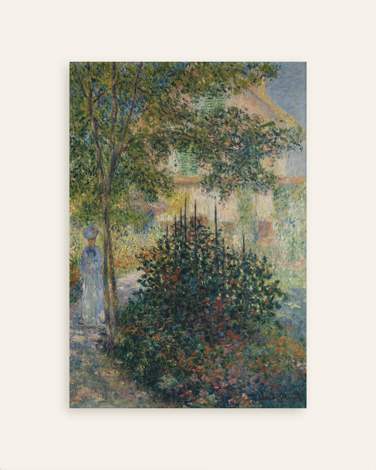 Plakat Camille Monet w ogrodzie w Argenteuil (1876), Claude Monet, miniatura