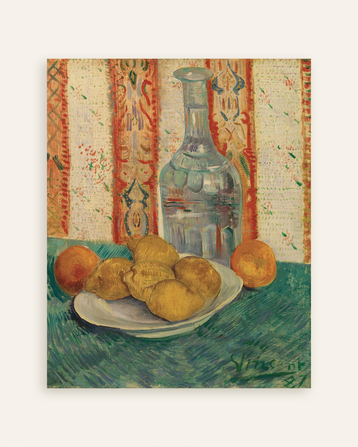 Plakat „Karafka i naczynie z cytrusami (1887), Vincent van Gogh”, miniatura